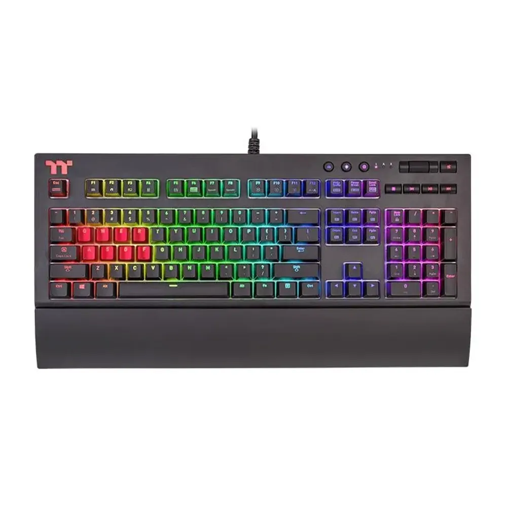 Thermaltake Premium X1 RGB Геймърска механична клавиатура с Cherry MX Blue суичове
