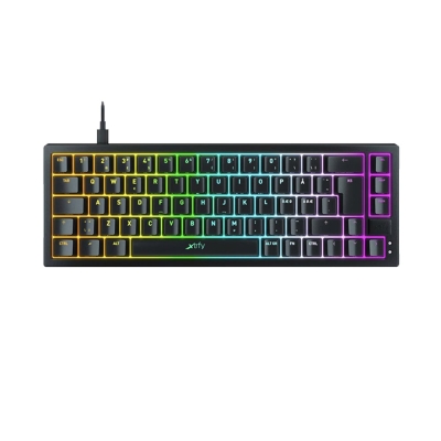 Xtrfy K5 RGB Black 65% Hotswap Геймърска механична клавиатура с Kailh Red суичове с UK Layout