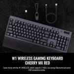 Thermaltake W1 Wireless Безжична геймърска механична клавиатура с Cherry MX Red суичове