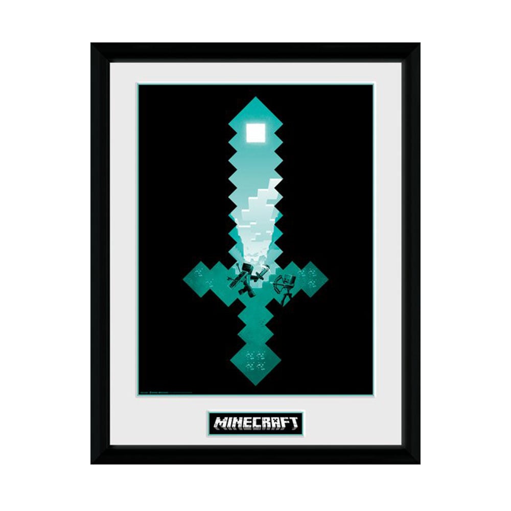 GBeye MINECRAFT Diamond Sword 30 x 40 Постер с рамка
