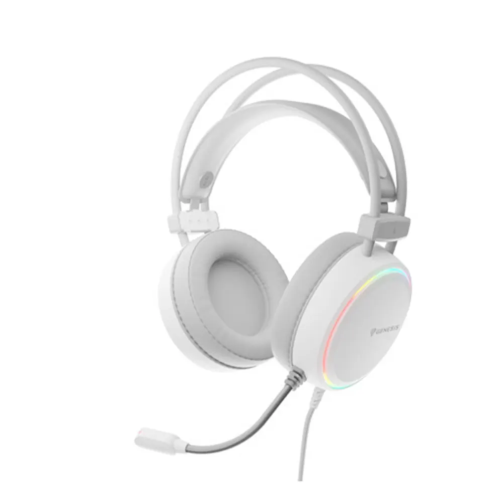 Genesis Neon 613 RGB White Геймърски слушалки с микрофон