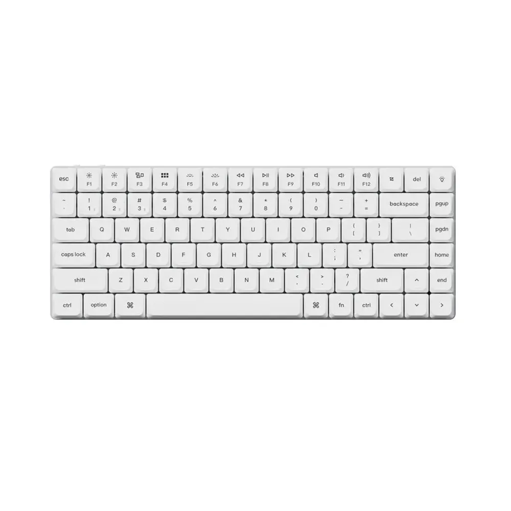 Keychron K3 Pro White QMK 75% Aluminum Безжична нископрофилна геймърска механична клавиатура с Gateron Low Profile Brown суичове