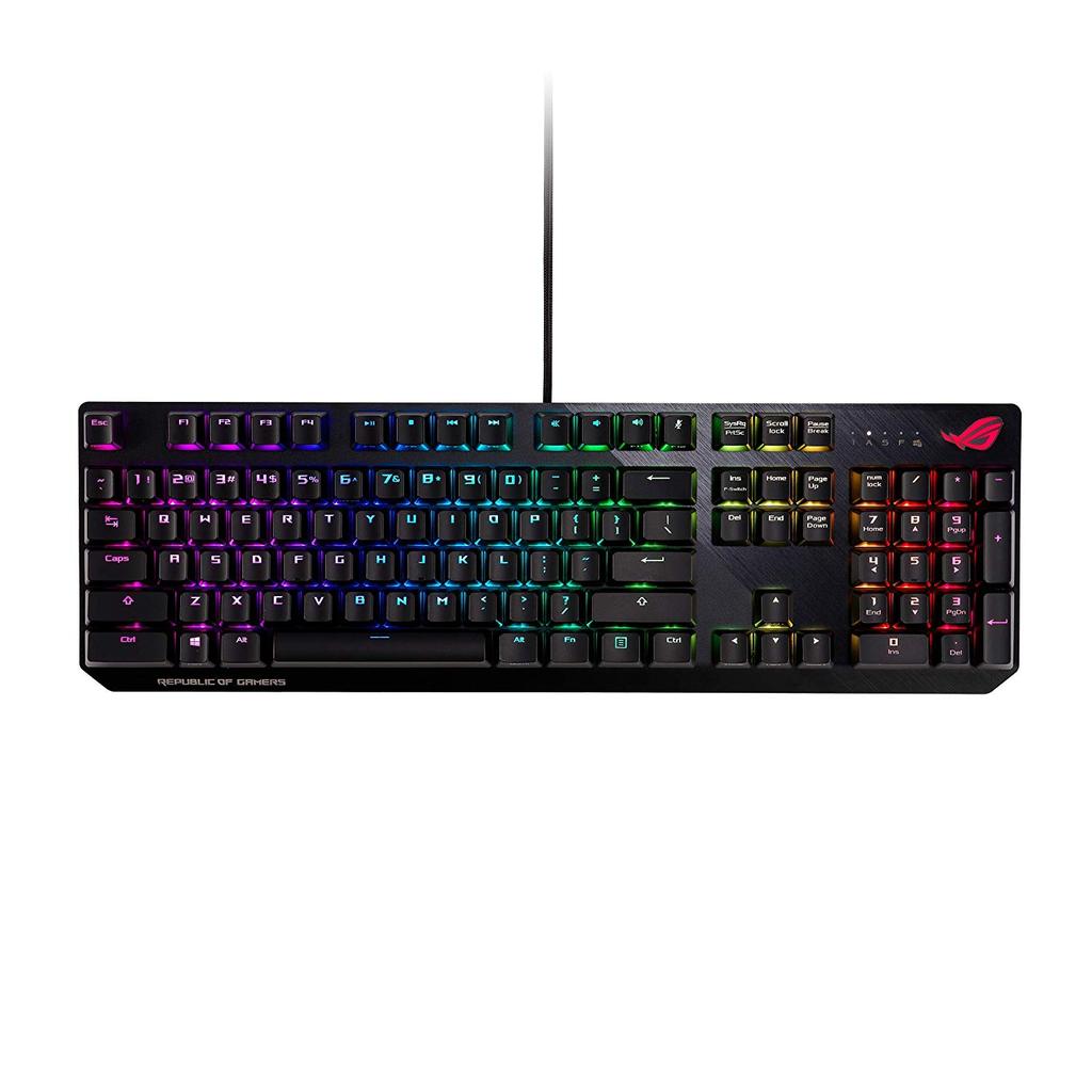 ASUS ROG Strix Scope RGB Геймърска механична клавиатура с Cherry MX Red суичове