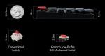 Keychron K3 Pro Black QMK 75% RGB Hot-Swappable Безжична нископрофилна геймърска механична клавиатура с Gateron Low Profile Brown суичове