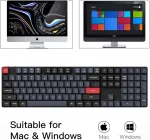 Keychron K5 Pro RGB Hot-Swappable Безжична нископрофилна геймърска механична клавиатура с Gateron Low Profile Red суичове