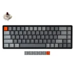 Keychron K6 Hot-Swappable 65% Aluminum RGB Безжична геймърска механична клавиатура с Gateron G Pro Red суичове