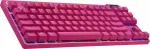 Logitech G Pro X TKL Magenta Безжична геймърска механична клавиатура с GX Brown Tactile суичове
