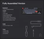 Keychron K8 Pro White QMK TKL RGB Hot-Swappable Aluminium Безжична геймърска механична клавиатура с Keychron K Pro Red суичове