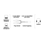 Hama Jack Adapter Cable Преходник / Сплитер 4Pin 3.5мм