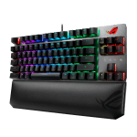 ASUS ROG Strix Scope TKL Deluxe RGB Геймърска механична клавиатура с Cherry MX Red суичове