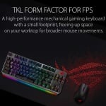 ASUS ROG Strix Scope TKL Deluxe RGB Геймърска механична клавиатура с Cherry MX Red суичове