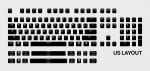 SteelSeries PrismCaps Black Double Shot PBT Комплект капачки за механични клавиатури