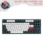 Ducky One 2 Tuxedo TKL Геймърска механична клавиатура с Cherry MX Silent Red суичове