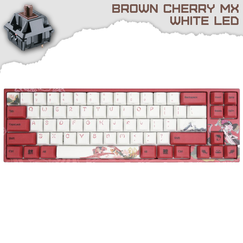 Ducky x Varmilo MIYA Pro Koi 65% Геймърска механична клавиатура с Cherry MX Brown суичове