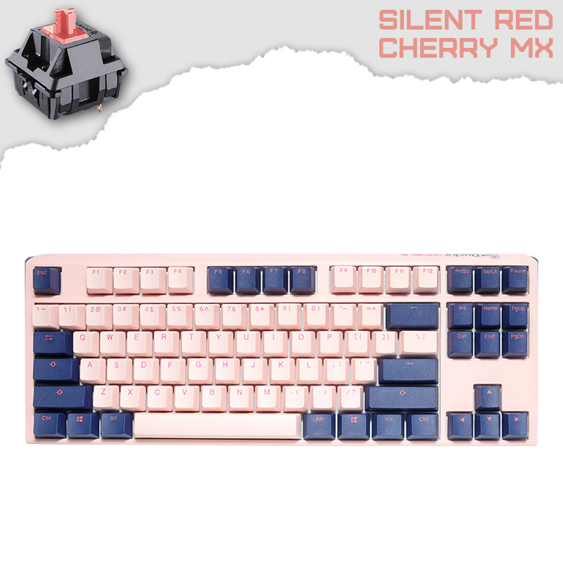 Ducky One 3 TKL Fuji Геймърска механична клавиатура с Cherry MX Silent Red суичове
