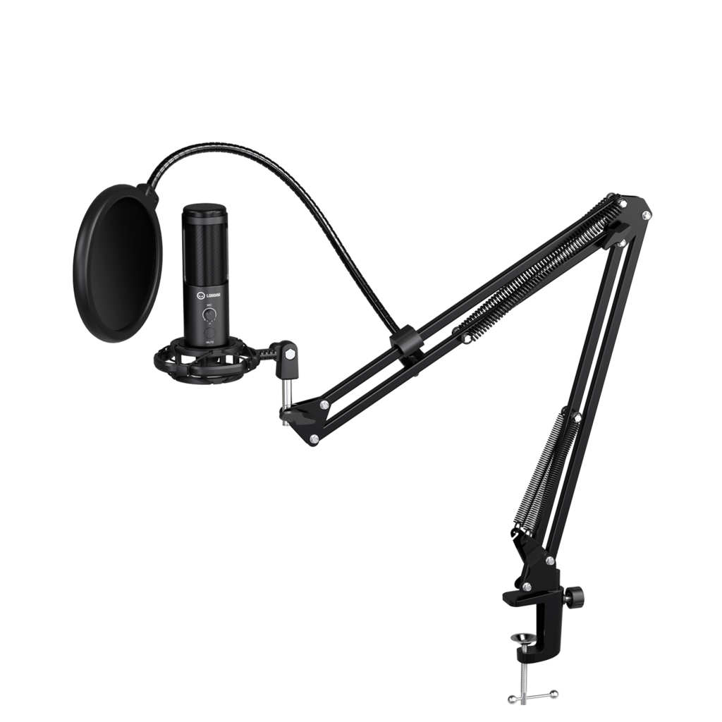 Lorgar Voicer 931 Настолен микрофон за стрийминг със стойка тип рамо