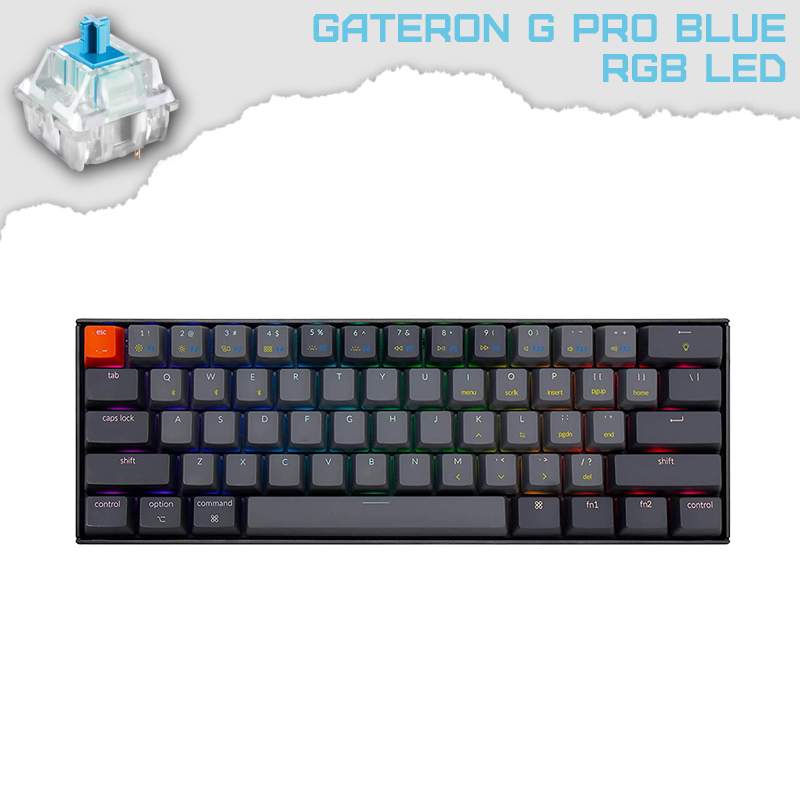 Keychron K12 Hot-Swappable 60% RGB  Gateron G Pro Blue суичове
