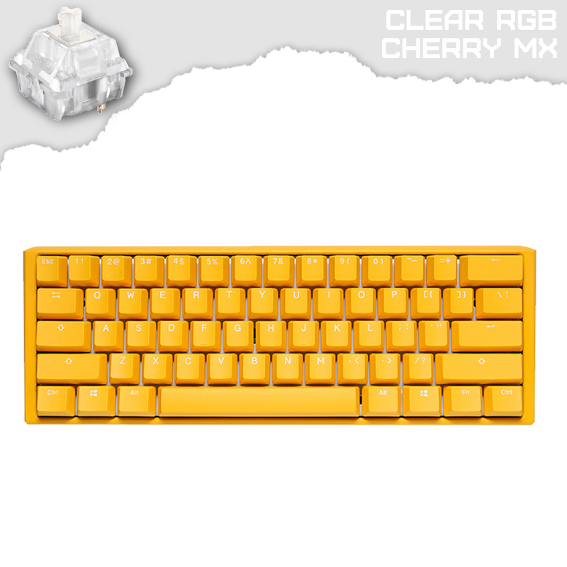 Ducky One 3 Mini Yellow Геймърска механична клавиатура с Cherry MX Clear суичове