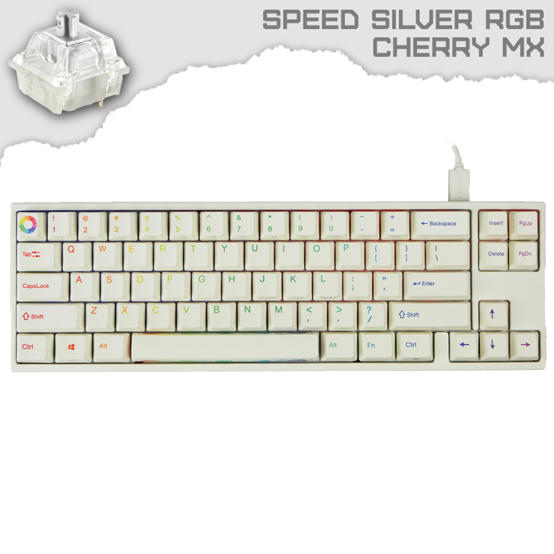 Ducky x Varmilo MIYA Pro Rainbow 65% RGB Геймърска механична клавиатура с Cherry MX Speed