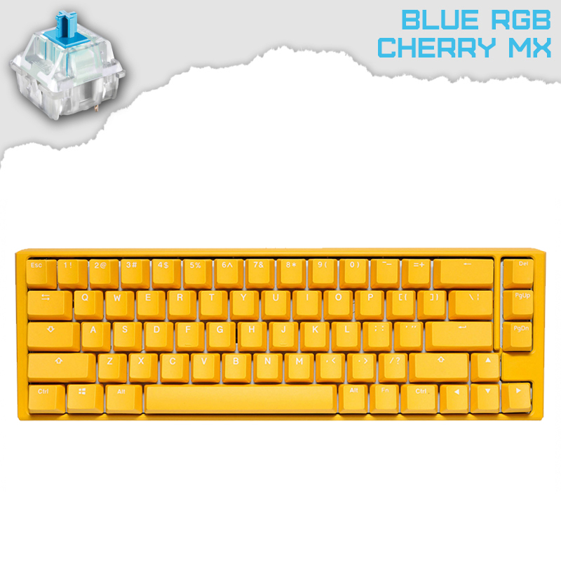 Ducky One 3 SF Yellow Геймърска механична клавиатура с Cherry MX Blue суичове