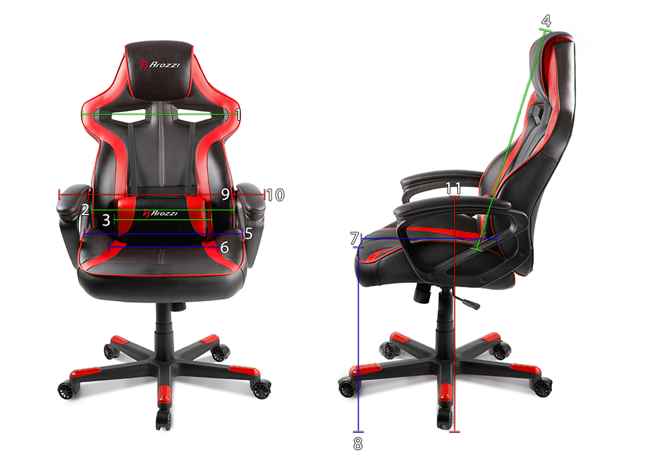 Arozzi Milano Gaming Chair размери Arozzi Milano Gaming Chair размери